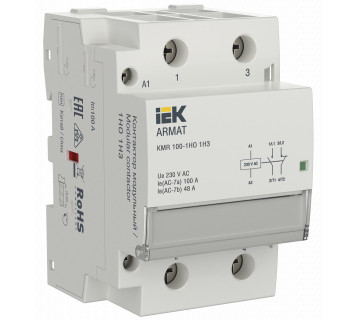 ARMAT Контактор модульный KMR 100А 230В AC 1НО 1НЗ IEK