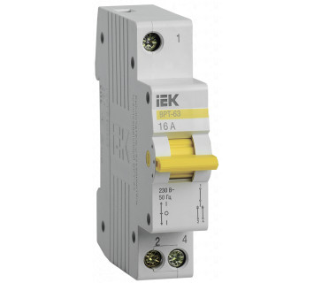 Выключатель-разъединитель трехпозиционный ВРТ-63 1P 16А IEK