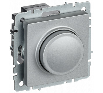 BRITE Светорегулятор поворотно-нажимной 600Вт СС10-1-0-БрА алюминий IEK