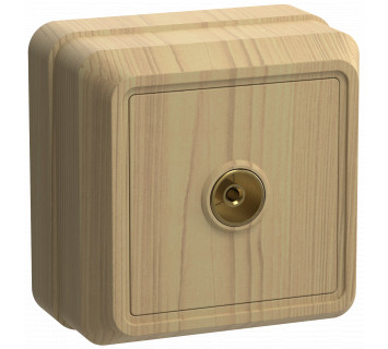 OKTAVA Розетка 1-местная TV для открытой установки РТВ20-ОС сосна IEK