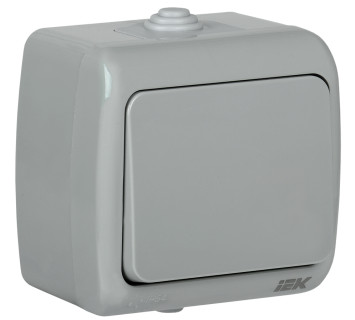 AQUATIC Выключатель 1-клавишный для открытой установки 10А IP54 ВС-20-1-0-А IEK