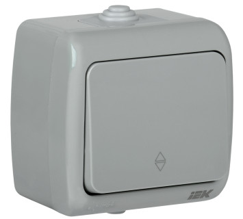 AQUATIC Выключатель 1-клавишный проходной для открытой установки 10А IP54 ВС-20-1-2-А IEK