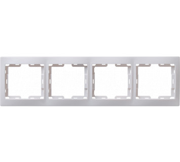 KVARTA Рамка 4-местная горизонтальная РГ-4-КБ белый IEK
