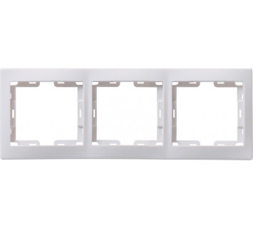 KVARTA Рамка 3-местная вертикальная РВ-3-КБ белый IEK