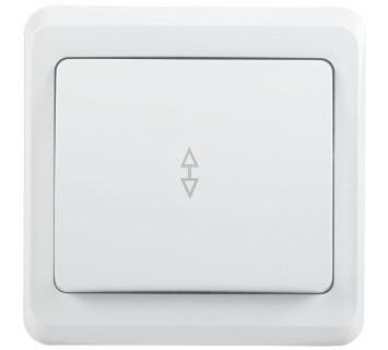 VEGA Выключатель 1-клавишный проходной 10А ВСп10-1-0-ВБ белый IEK