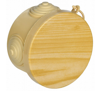 Коробка распаячная КМ для открытой проводки D=65х40мм IP54 4 гермоввода сосна IEK