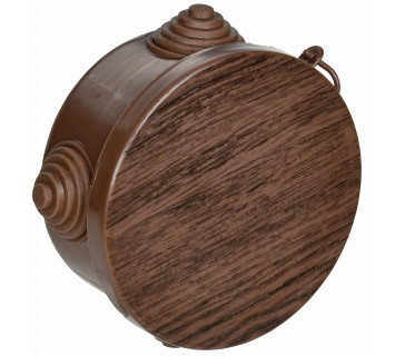 Коробка распаячная КМ для открытой проводки D=65х40мм IP54 4 гермоввода дуб IEK