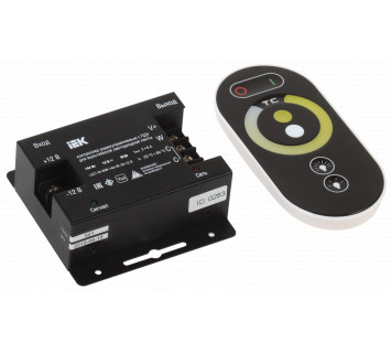 Контроллер с ПДУ радио W-WW 2 канала 12В 6А 144Вт черный IEK