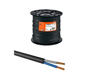 Кабель КГТП-ХЛ 2х1,5(N)-0,66 ГОСТ на катушке (100м) TDM