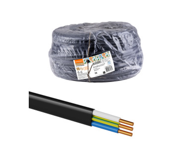 Провод ВВГмб-П нг(А)-LS 3х2,5 220/380 (90м) Народный