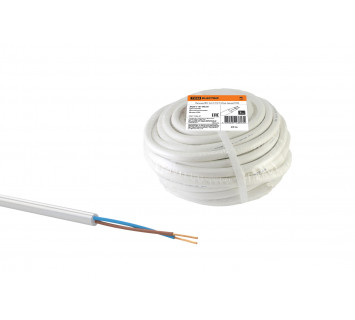 Провод ПВС 2х2,5 ГОСТ (20м), белый TDM