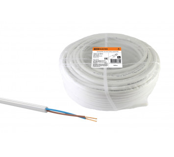 Провод ПВС 2х1 ГОСТ (100м), белый TDM