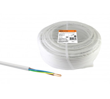 Провод ПВС 3х0,75 ГОСТ (100м), белый TDM
