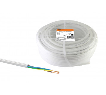 Провод ПВС 3х1 ГОСТ (100м), белый TDM