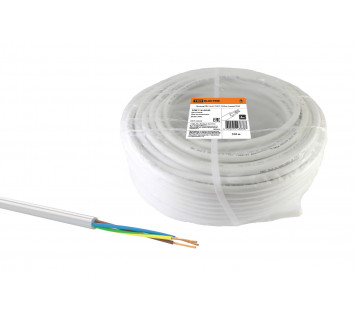 Провод ПВС 3х2,5 ГОСТ (100м), белый TDM