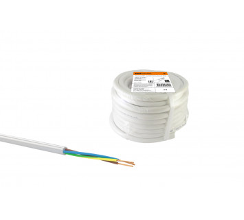 Провод ПВС 3х6 ГОСТ (5м), белый TDM