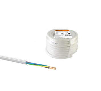 Провод ПВС 4х2,5 ГОСТ (5м), белый TDM