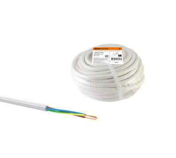 Провод ПВС 3х4 ГОСТ (20м), белый TDM