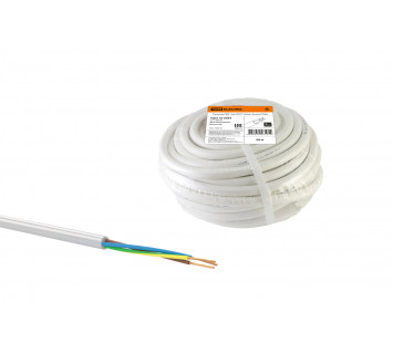 Провод ПВС 3х6 ГОСТ (20м), белый TDM