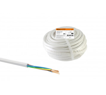 Провод ПВС 5х2,5 ГОСТ (20м), белый TDM