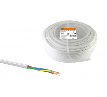 Провод ПВС 5х0,75 ГОСТ (50м), белый TDM