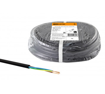 Провод ПВС 3х0,75 ГОСТ (5м), черный TDM