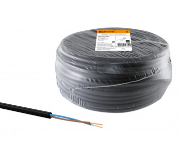 Провод ПВС 2х1 ГОСТ (50м), черный TDM