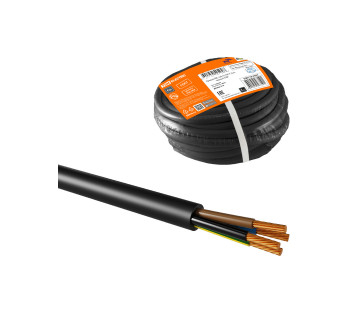 Провод ПВС 4х0,75 ГОСТ (5м), черный TDM