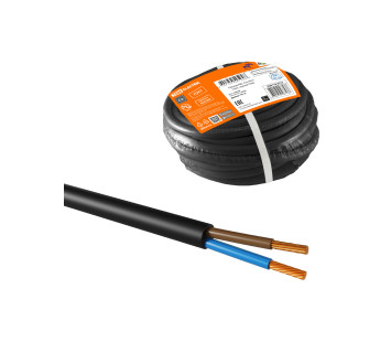 Провод ПВС 2х4 ГОСТ (10м), черный TDM