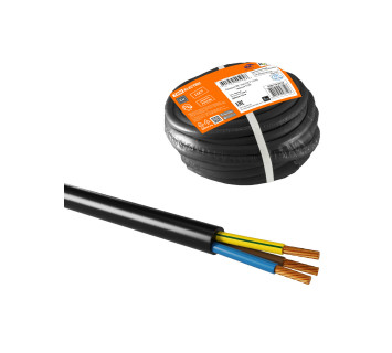 Провод ПВС 3х6 ГОСТ (10м), черный TDM