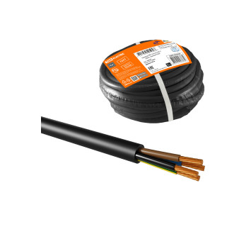 Провод ПВС 4х0,75 ГОСТ (20м), черный TDM