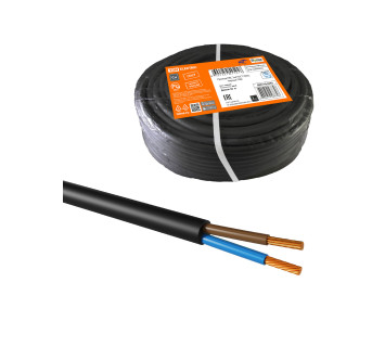 Провод ПВС 2х4 ГОСТ (50м), черный TDM