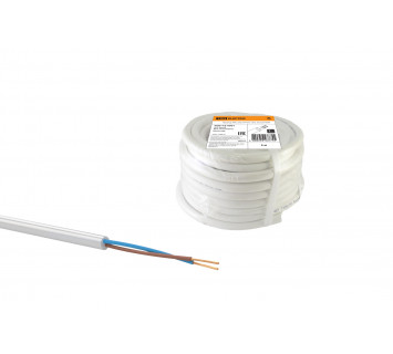 Провод ПВС 2х0,75 ГОСТ (5м), белый TDM