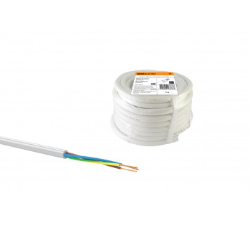 Провод ПВС 3х1,5 ГОСТ (5м), белый TDM