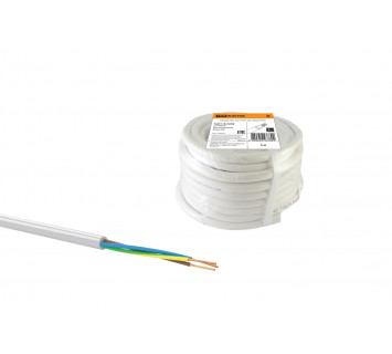 Провод ПВС 3х2,5 ГОСТ (5м), белый TDM