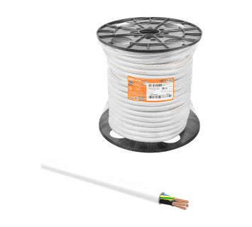 Провод ПВС 4х1,5 ГОСТ на катушке (50м), белый TDM