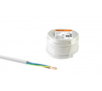 Провод ПВС 3х0,75 ГОСТ (10м), белый TDM