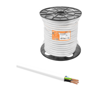 Провод ПВС 4х4 ГОСТ на катушке (50м), белый TDM