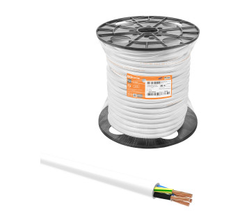 Провод ПВС 4х6 ГОСТ на катушке (50м), белый TDM