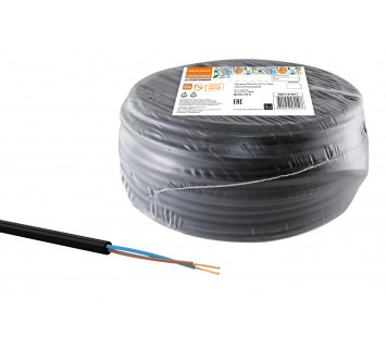 Провод ПВСмб 2х0,75 (50м), черный Народный