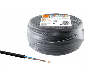 Провод ПВСмб 2х1,5 (50м), черный Народный