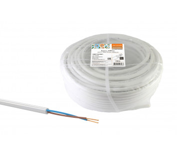 Провод ПВСмб 2х0,75 (100м), белый Народный