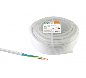 Провод ПВСмб 3х1,5 (100м), белый Народный