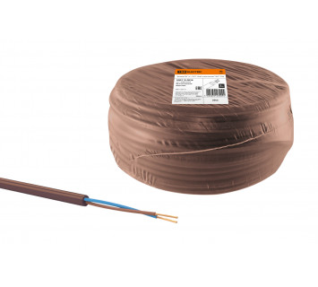 Провод ПВС 2х1 ГОСТ (20м), коричневый 