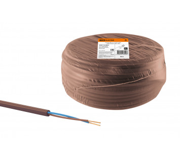 Провод ПВС 2х1,5 ГОСТ (50м), коричневый 