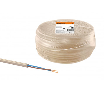 Провод ПВС 2х1,5 ГОСТ (100м), бежевый 
