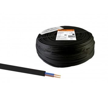 Шнур ШВВП 2х0,75 ГОСТ (200м), черный TDM