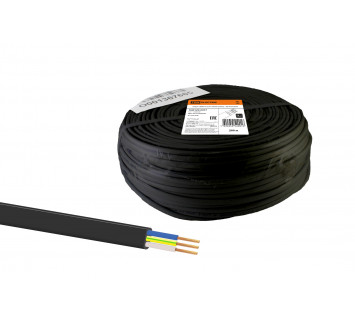 Шнур ШВВП 3х0,75 ГОСТ (200м), черный TDM