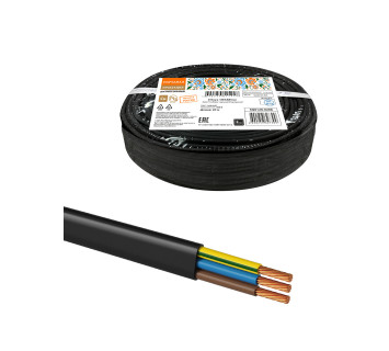 Шнур ШВВПмб 3х0,75 (20м), черный Народный