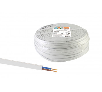 Шнур ШВВПмб 2х0,5 (100м), белый Народный